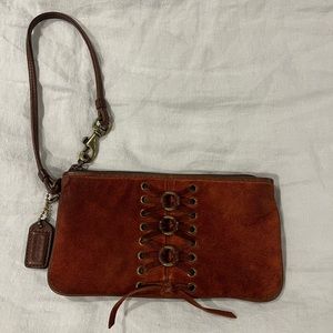 Coach Suede Wristlet